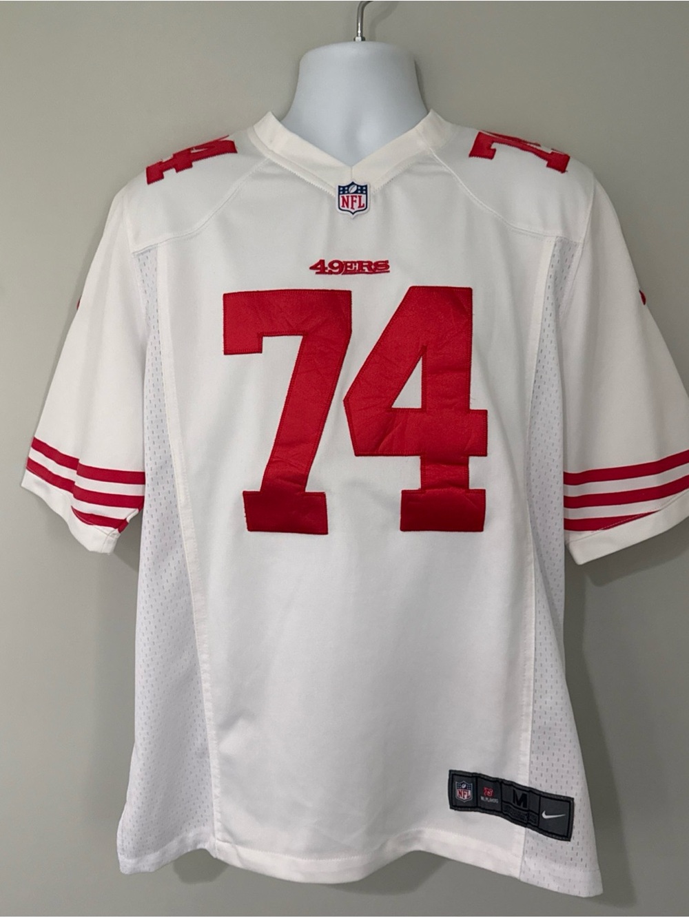 San Francisco 49ers Nike On-Field Joe Staley  #74 Stitched Jersey - Medium